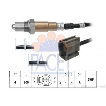 Sonde lambda FACET 10.8561