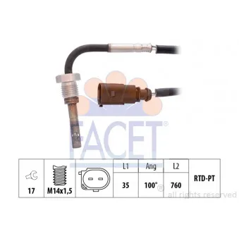 Capteur, température des gaz FACET 22.0002