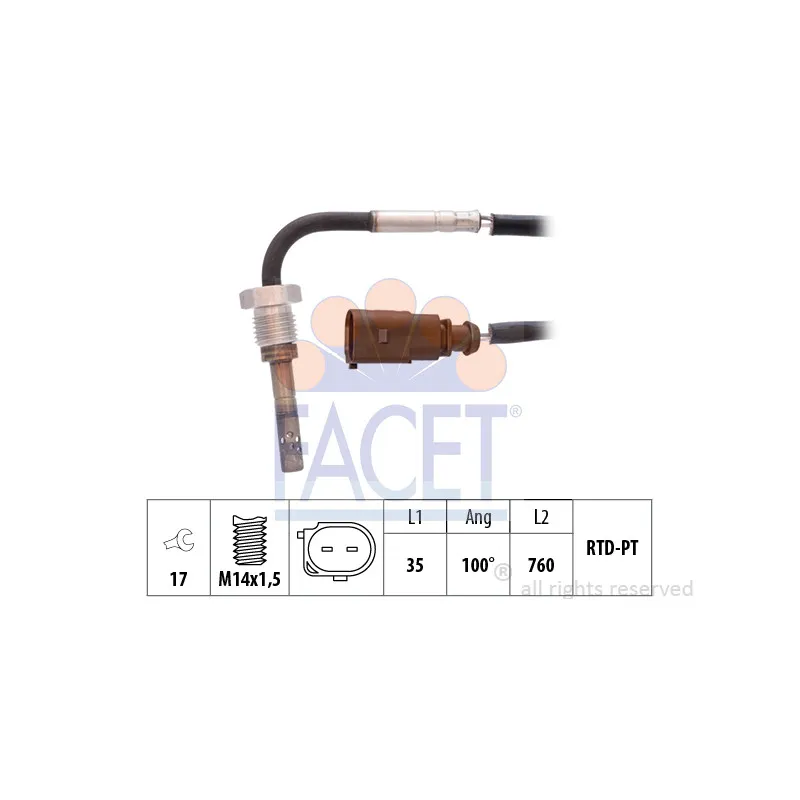 Capteur, température des gaz FACET 22.0002