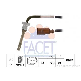 Capteur, température des gaz FACET 22.0018