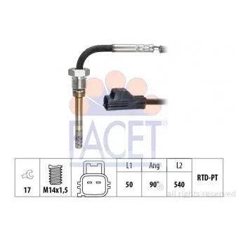 Capteur, température des gaz FACET 22.0089