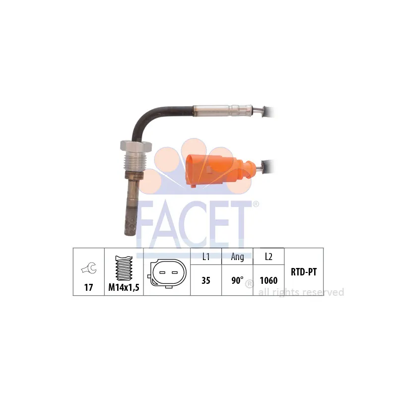 Capteur, température des gaz FACET 22.0156