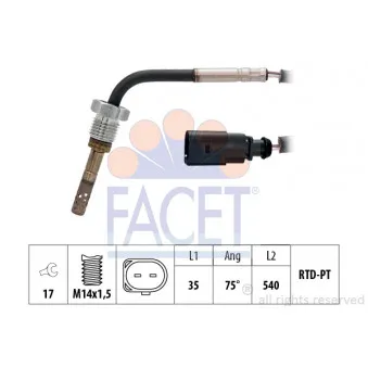 Capteur, température des gaz FACET 22.0162