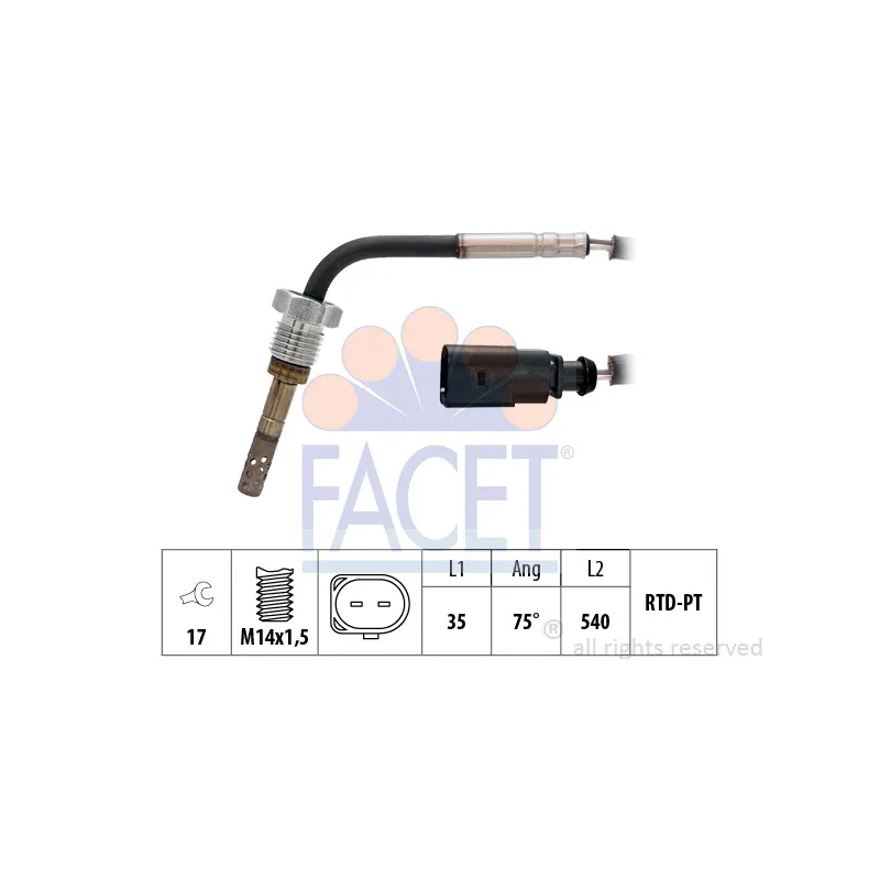 Capteur, température des gaz FACET 22.0162