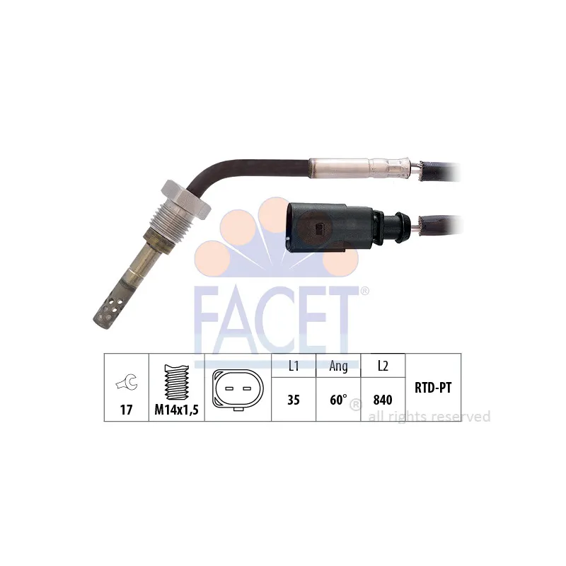 Capteur, température des gaz FACET 22.0205