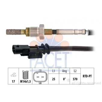 Capteur, température des gaz FACET