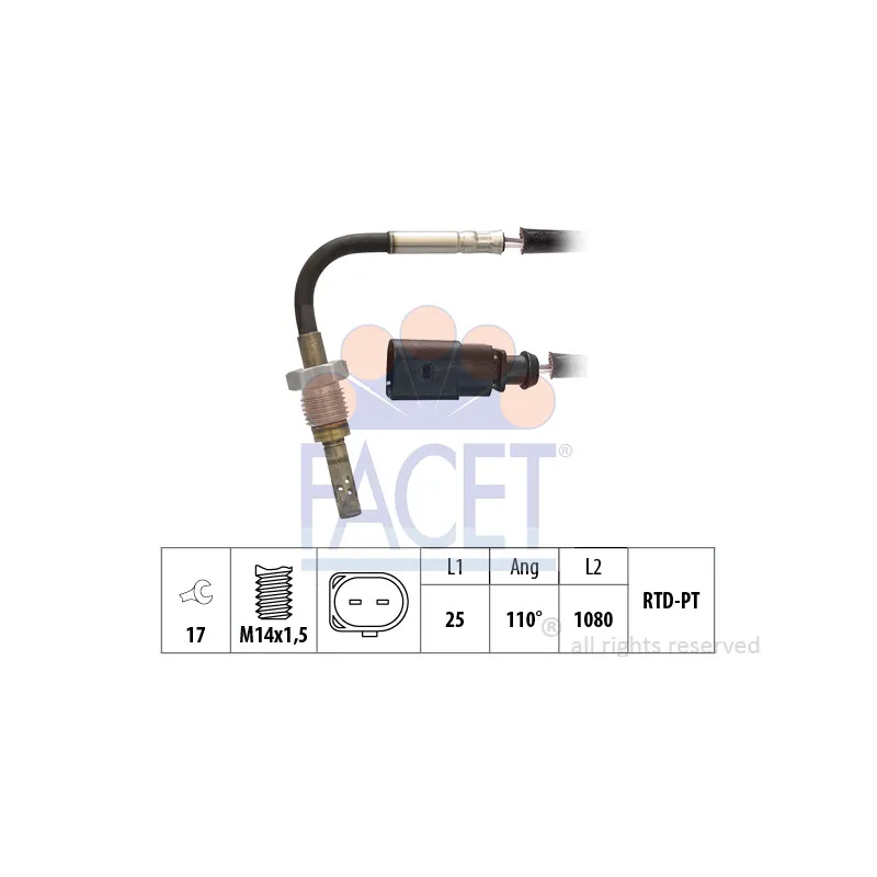 Capteur, température des gaz FACET 22.0253