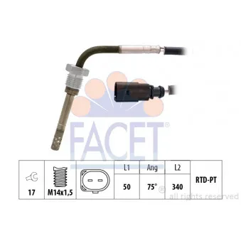 Capteur, température des gaz FACET 22.0283