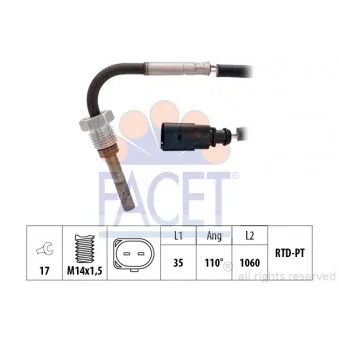 Capteur, température des gaz FACET