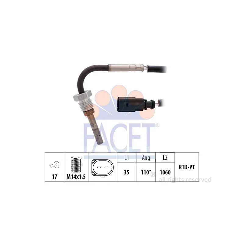 Capteur, température des gaz FACET 22.0316