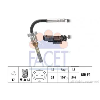 Capteur, température des gaz FACET 22.0343