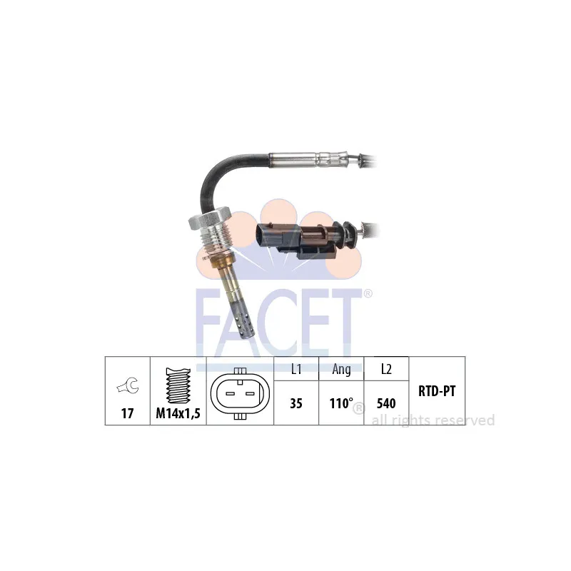 Capteur, température des gaz FACET 22.0343