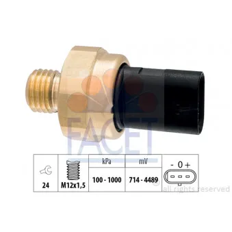 Capteur, pression d'huile FACET 25.0001