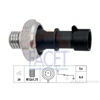 Indicateur de pression d'huile FACET 7.0222