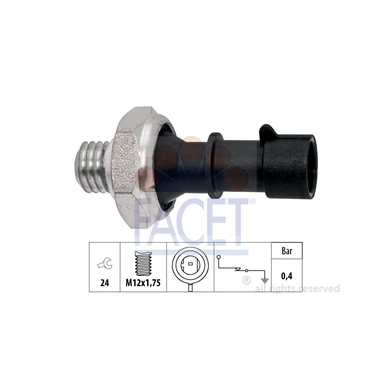 Indicateur de pression d'huile FACET 7.0222