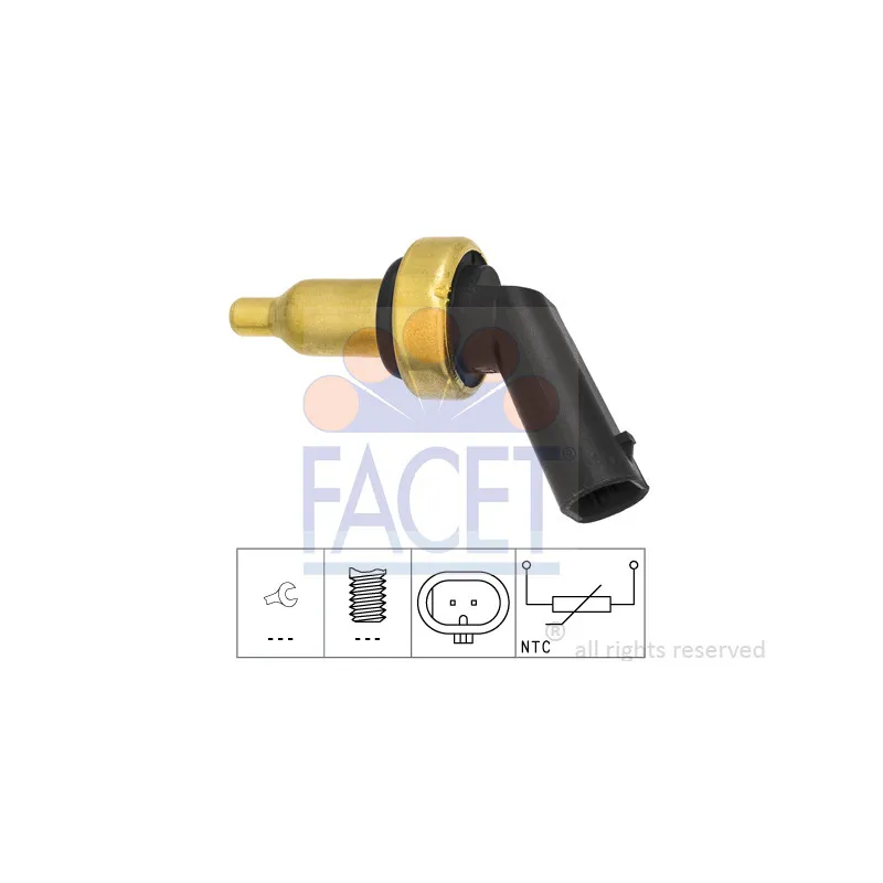 Sonde de température, liquide de refroidissement FACET 7.3390