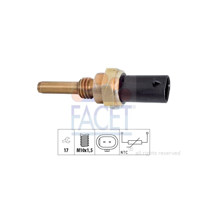 Sonde de température, liquide de refroidissement FACET 7.3397