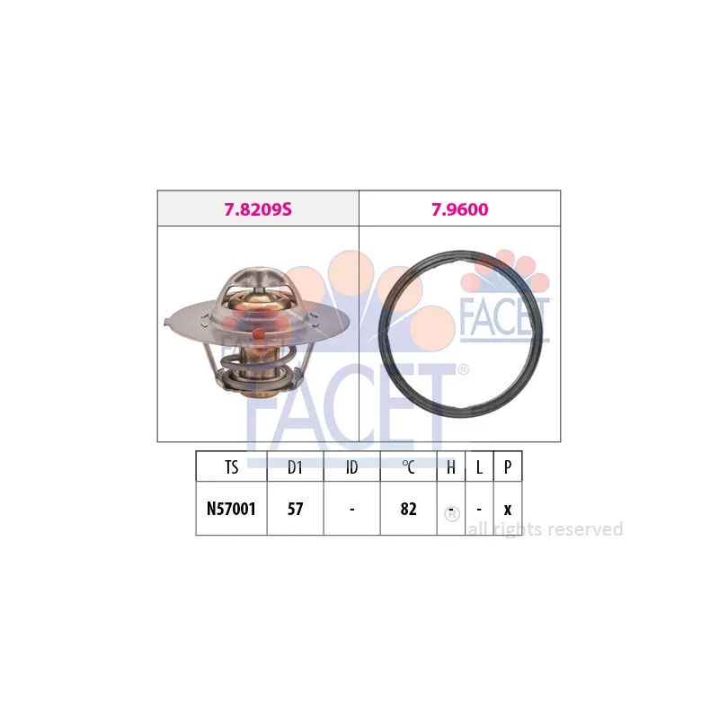 Thermostat, liquide de refroidissement FACET 7.7938