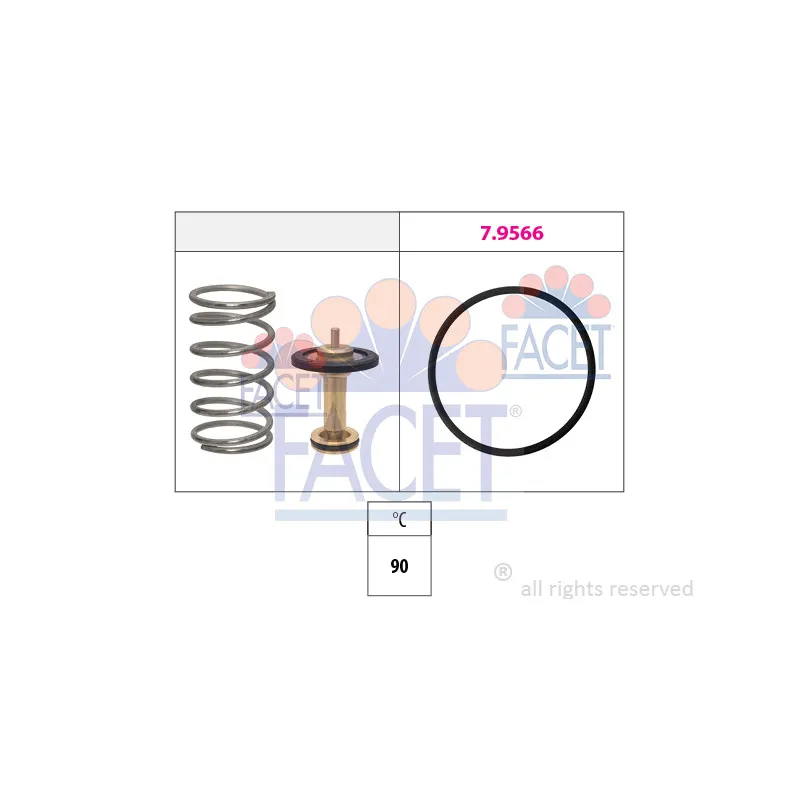 Thermostat, liquide de refroidissement FACET 7.7945