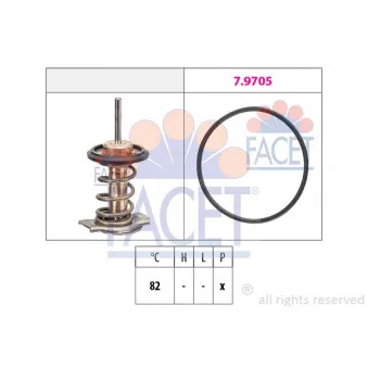 Thermostat, liquide de refroidissement FACET 7.7951
