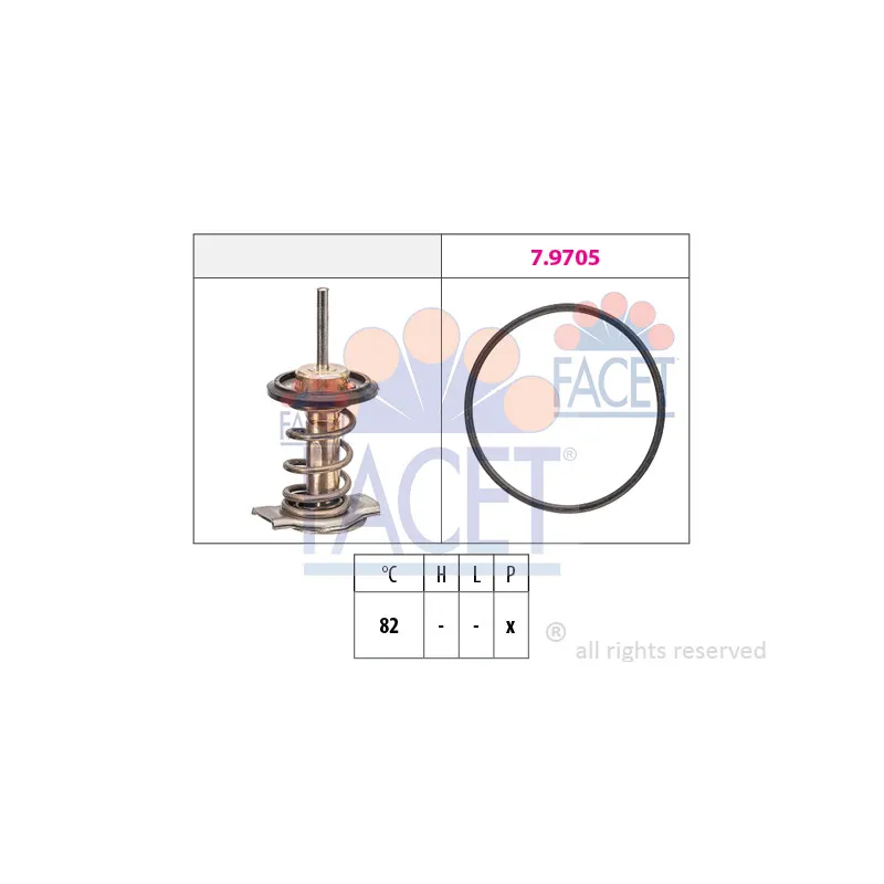 Thermostat, liquide de refroidissement FACET 7.7951