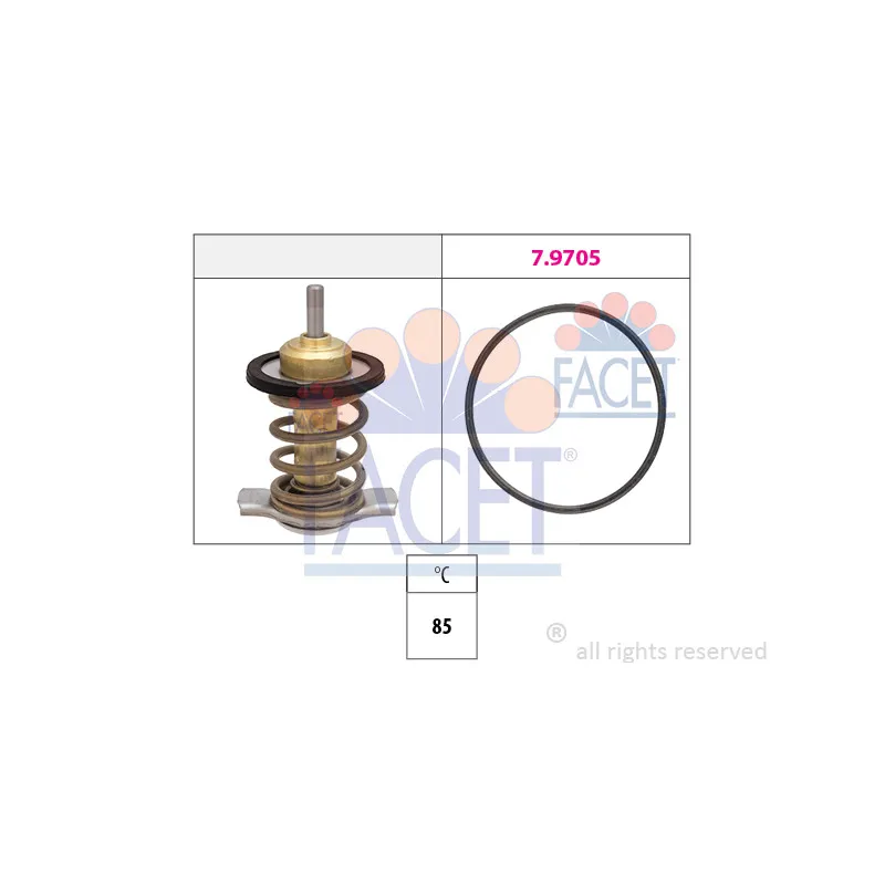 Thermostat, liquide de refroidissement FACET 7.7953