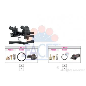 Thermostat, liquide de refroidissement FACET 7.7955KK