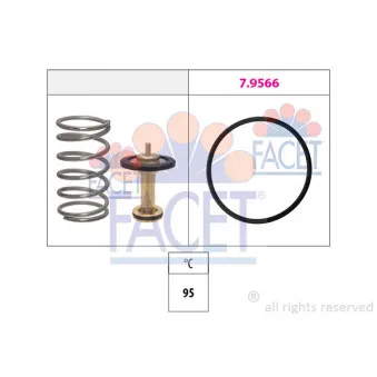 Thermostat, liquide de refroidissement FACET 7.7957