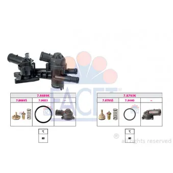 Thermostat, liquide de refroidissement FACET 7.7959KK