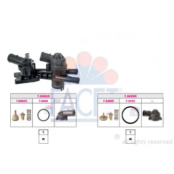 Thermostat, liquide de refroidissement FACET 7.7960KK