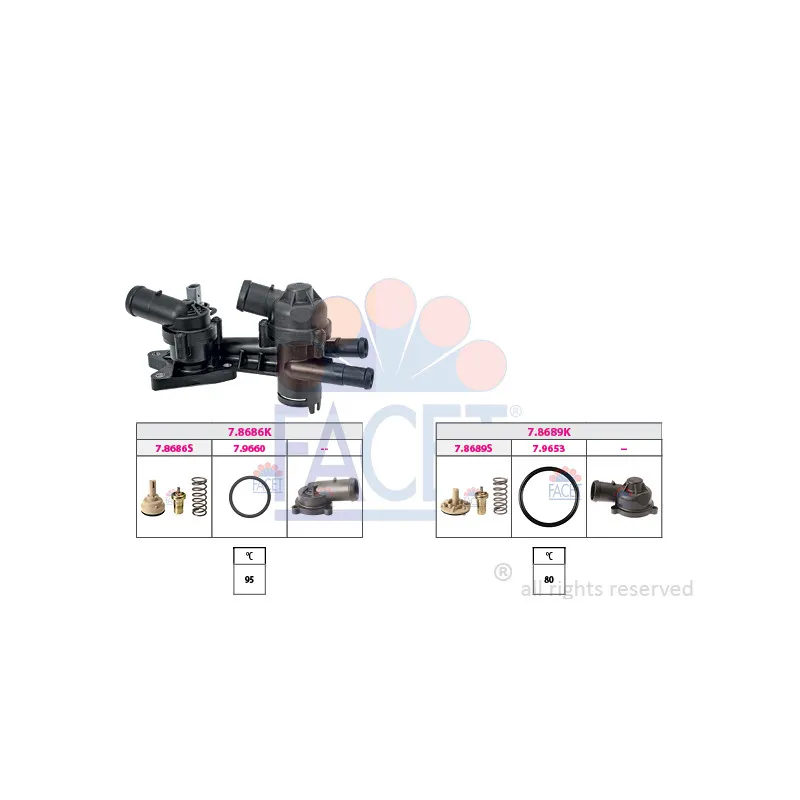 Thermostat, liquide de refroidissement FACET 7.7960KK