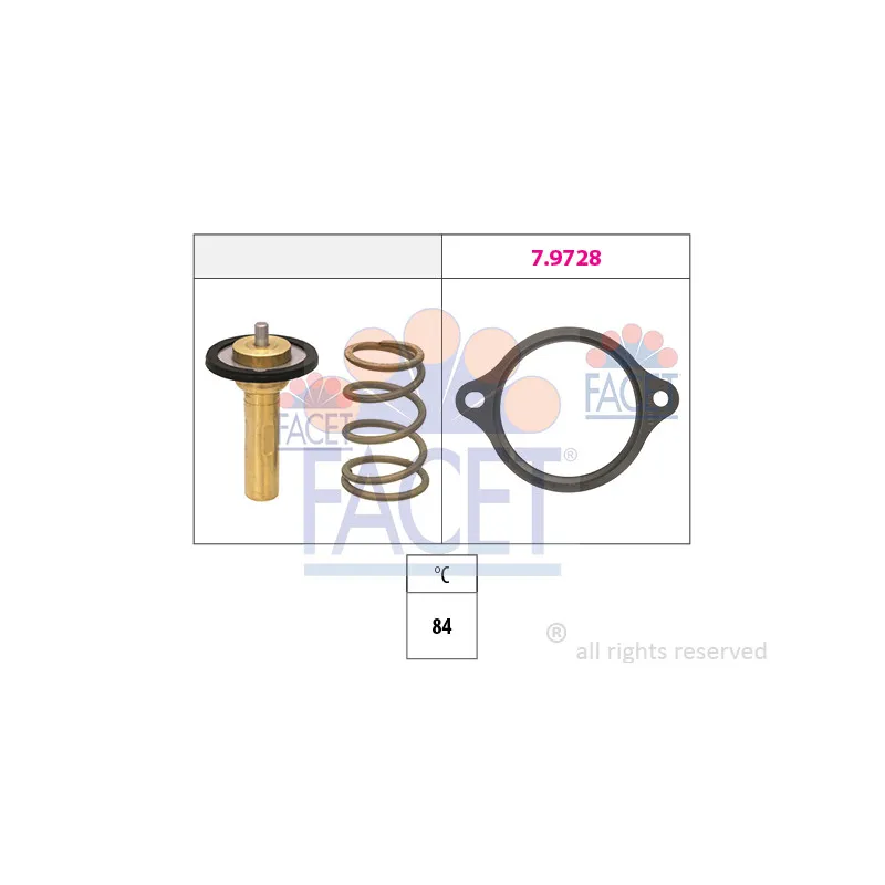 Thermostat, liquide de refroidissement FACET 7.7970