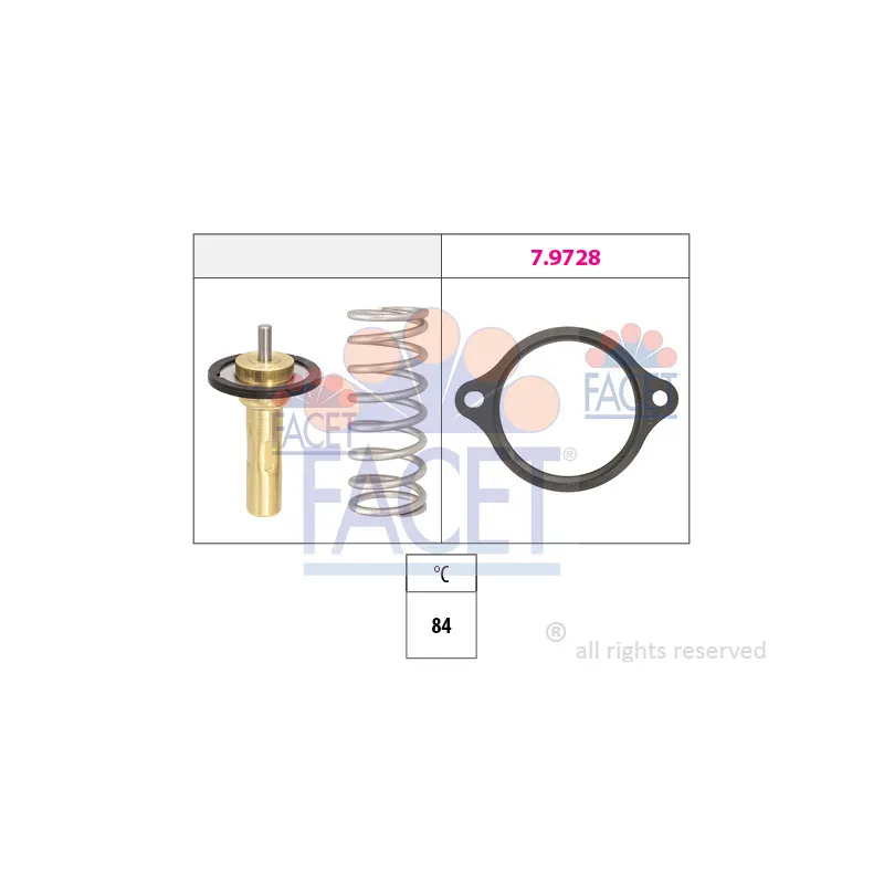 Thermostat, liquide de refroidissement FACET 7.7971