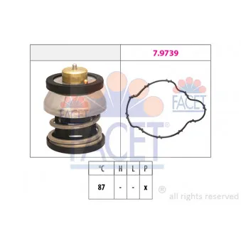 Thermostat, liquide de refroidissement FACET 7.7976