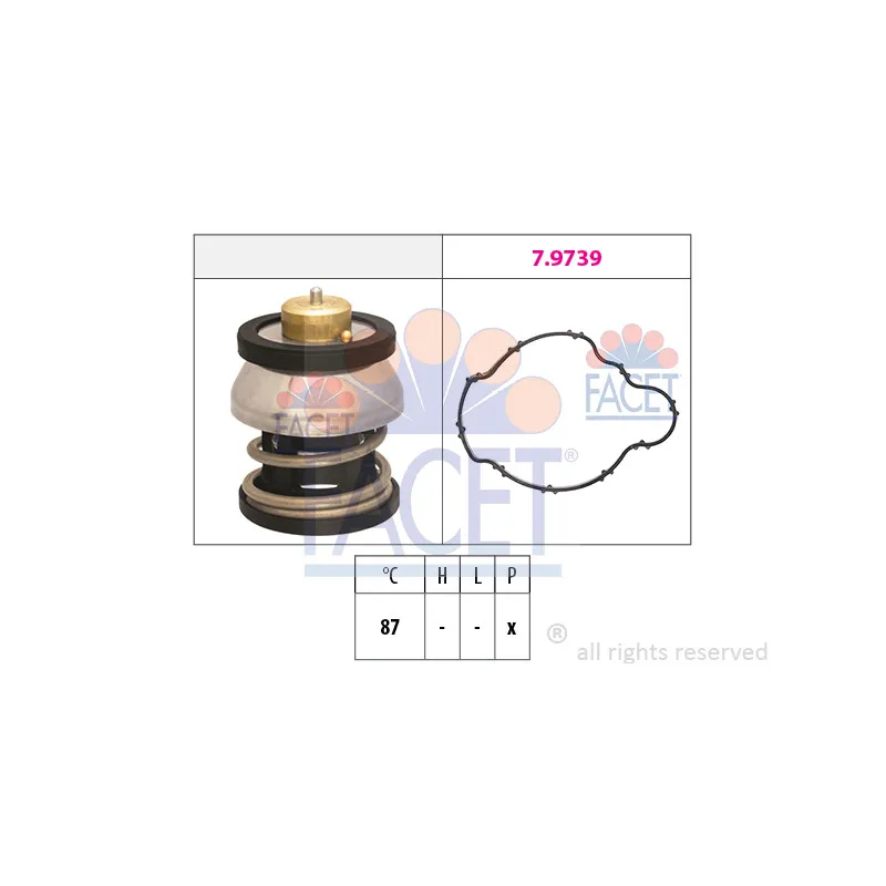 Thermostat, liquide de refroidissement FACET 7.7976