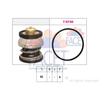 Thermostat, liquide de refroidissement FACET 7.7977