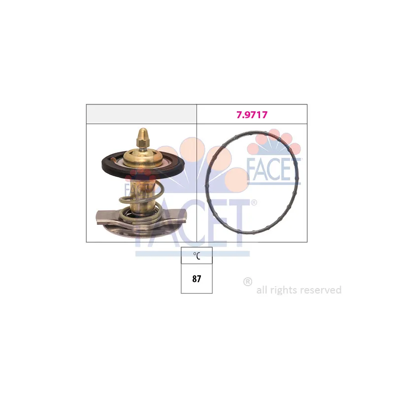 Thermostat, liquide de refroidissement FACET 7.8442