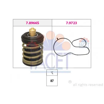 Thermostat, liquide de refroidissement FACET 7.8966
