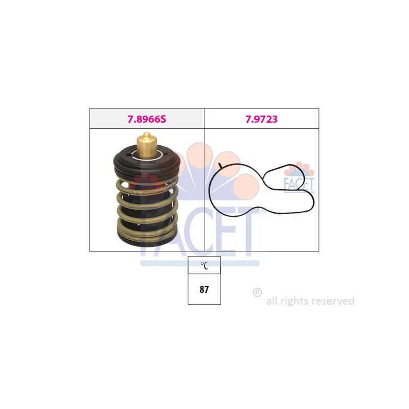 Thermostat, liquide de refroidissement FACET 7.8966