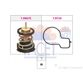 Thermostat, liquide de refroidissement FACET 7.8967