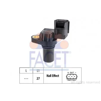 Capteur d'angle, vilebrequin FACET 9.0585