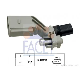 Capteur d'angle, vilebrequin FACET 9.0742