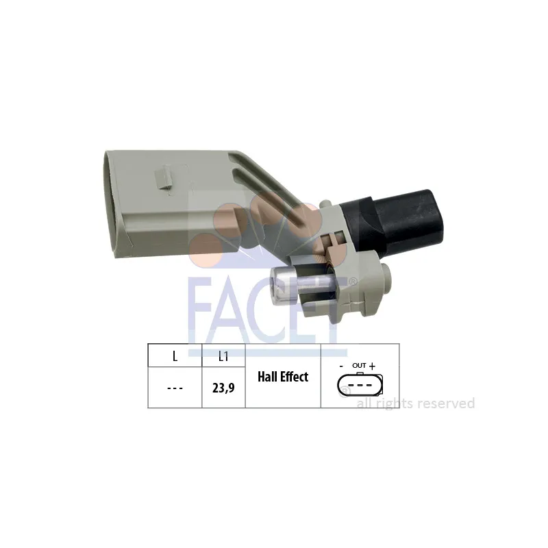 Capteur d'angle, vilebrequin FACET 9.0742