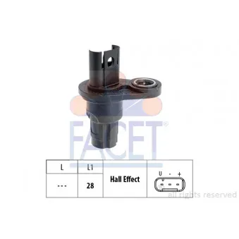 Capteur d'angle, vilebrequin FACET 9.0760