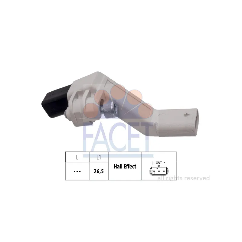 Capteur d'angle, vilebrequin FACET 9.0772
