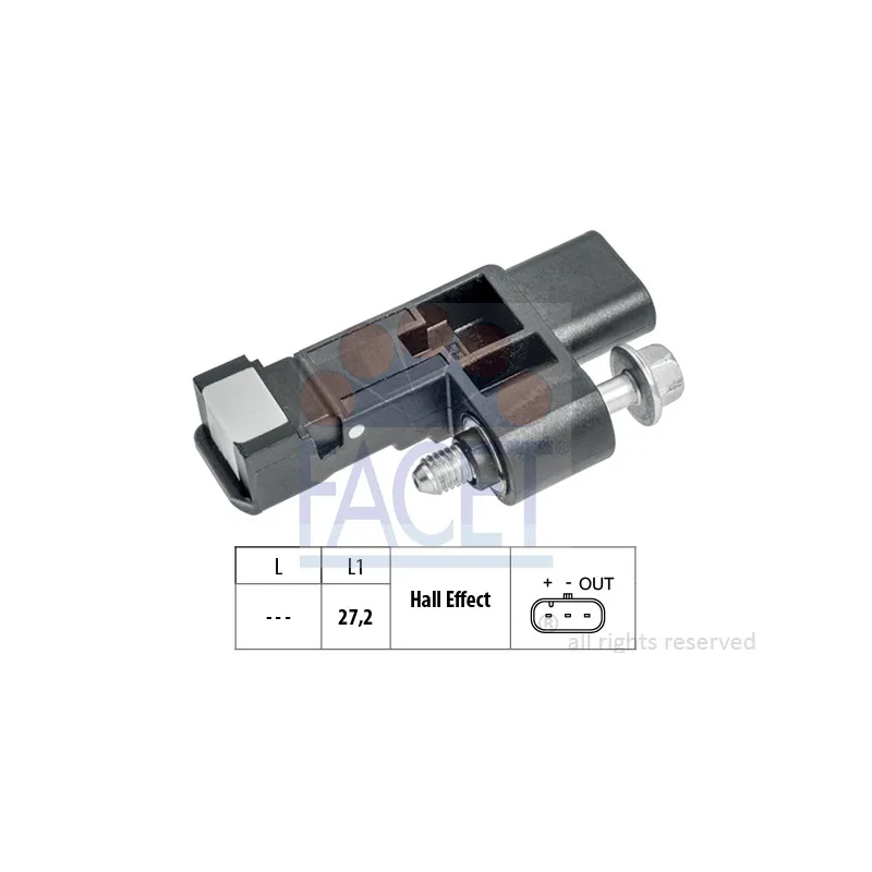 Capteur d'angle, vilebrequin FACET 9.0789