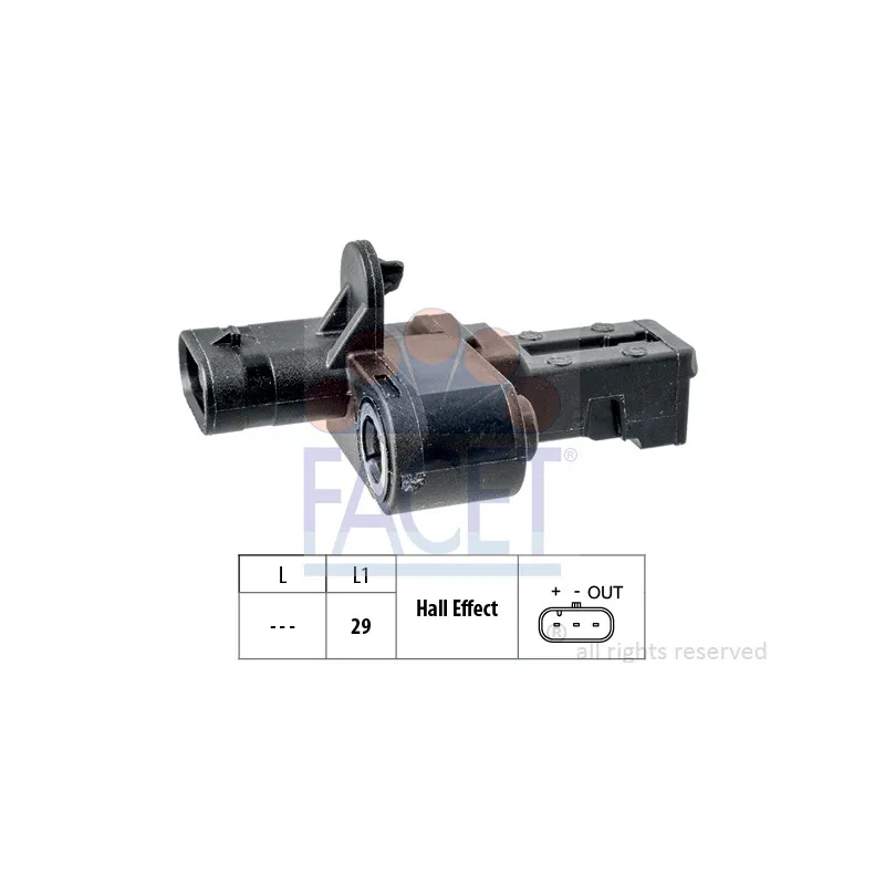 Capteur d'angle, vilebrequin FACET 9.0792