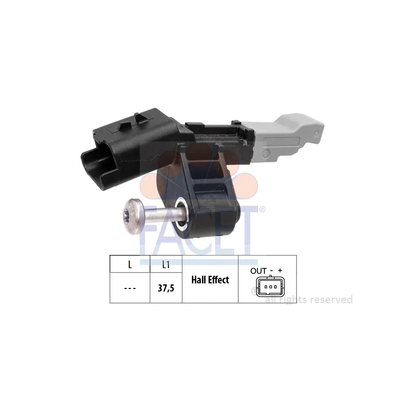 Capteur d'angle, vilebrequin FACET 9.0806