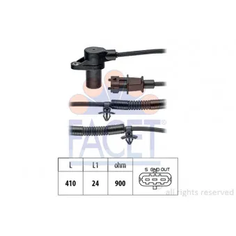 Capteur d'angle, vilebrequin FACET 9.0848