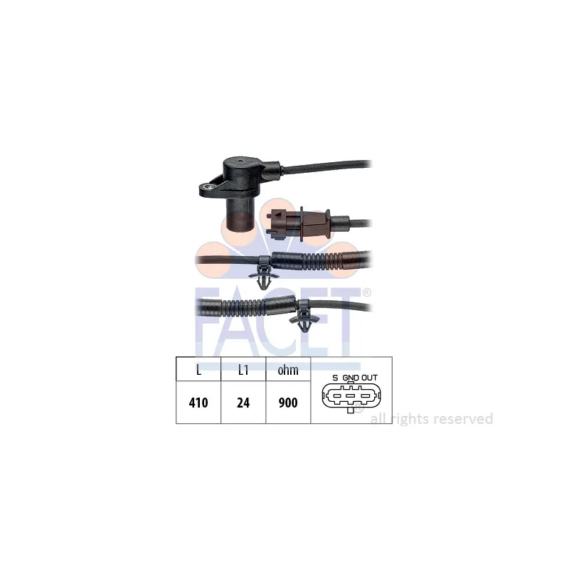 Capteur d'angle, vilebrequin FACET 9.0848